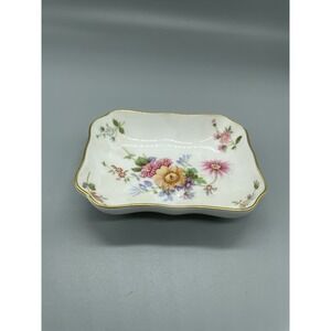 Vintage ROYAL CROWN DERBY England Posies Porcelain Trinket Dish Floral Rose